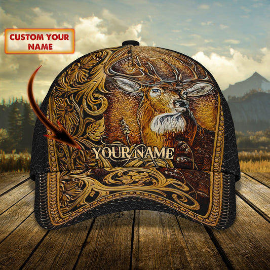 Cornbee Deer Hunting Art Personalized Cap