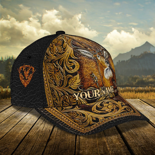 Cornbee Deer Hunting Art Personalized Cap