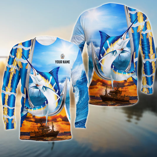 Cornbee  Customize Name 3D Fishing Shirts