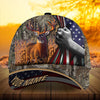 Cornbee Premium Florapunk Flag Pull Deer Hunting Personalized Hats 3D