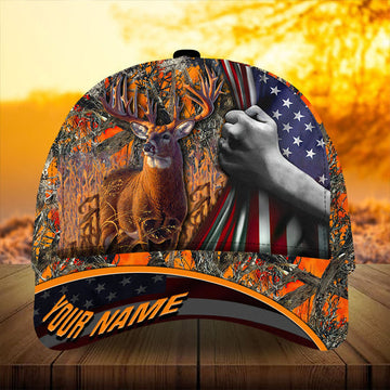 Cornbee Premium Florapunk Flag Pull Deer Hunting Personalized Hats 3D