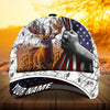 Cornbee Premium Florapunk Flag Pull Deer Hunting Personalized Hats 3D