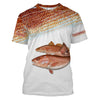 Cornbee Personalized Red Fish Puppy Drum Tournament Fishing 3D Shirts
