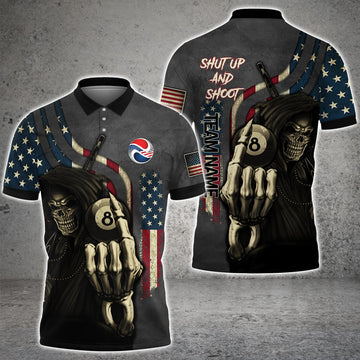 Cornbee 8 Balls Shut Up And Shoot Billiard Customized 3D Shirt For Kelly Gossman