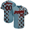 Cornbee Personalized Text And Number Billiard Blue Gray 3D Pattern Baseball Jersey Shirt