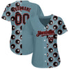 Cornbee Personalized Text And Number Billiard Blue Gray 3D Pattern Baseball Jersey Shirt