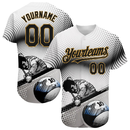 Cornbee Personalized Text And Number Billiard Ball 10 3D Pattern Baseball Jersey Shirt