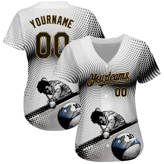 Cornbee Personalized Text And Number Billiard Ball 10 3D Pattern Baseball Jersey Shirt