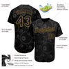 Cornbee Personalized Text And Number Billiard 8 Gold Black 3D Pattern Baseball Jersey Shirt