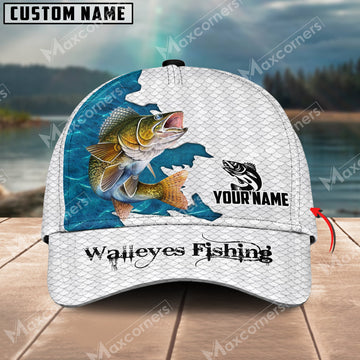 Cornbee Walleyes Fishing Customized Name 3D Classic Cap