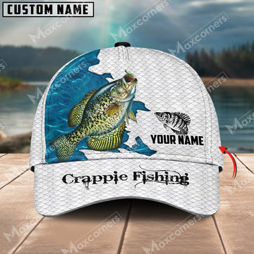 Cornbee Crappie Fishing Customized Name 3D Classic Cap