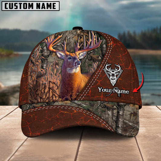 Cornbee Premium Personnalized Name Deer Hunting Magma Multi Color 3D Classic Hat