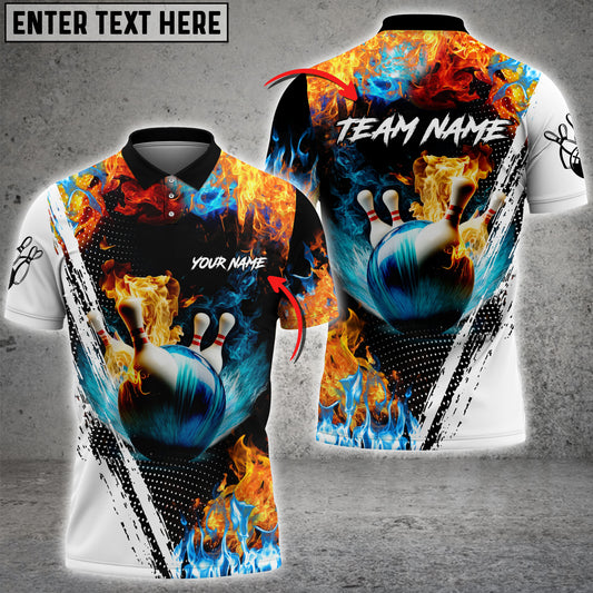 Cornbee Bowling Fire Personalized Name And Team Name 3D Polo Shirt