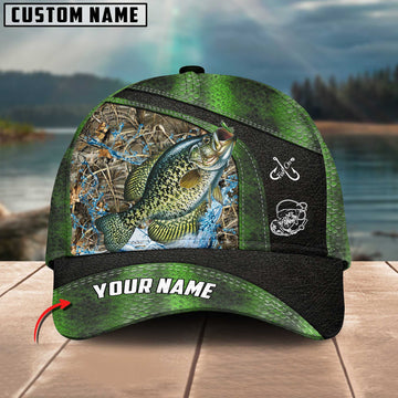 Cornbee Crappie Fishing Personalized Name Blue 3D Classic Cap