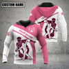 Cornbee Custom Name Bowling Sport Pink 3D Hoodie