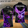 Cornbee Bowling Eagle Personalized Name And Team Name 3D Polo Shirt