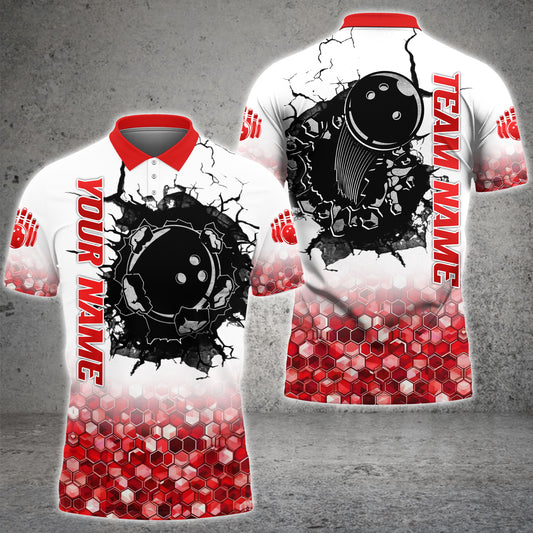 Cornbee Bowling Diamond Personalized Name And Team Name 3D Polo Shirt