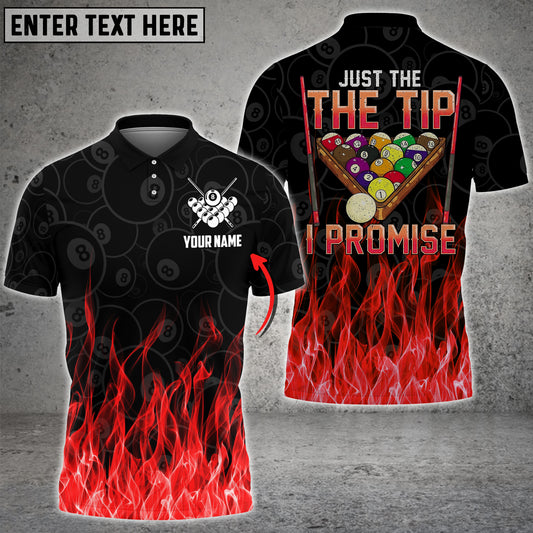 Cornbee Billiard Fire The Tip I Promise Personalized Name And Team Name 3D Polo Shirt