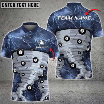 Cornbee Tornado Billiards Personalized Name, Team Name 3D Shirt
