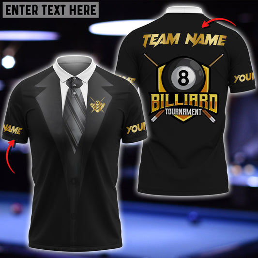 Cornbee Billiard Gentleman Personalized Name And Team Name 3D Polo Shirt