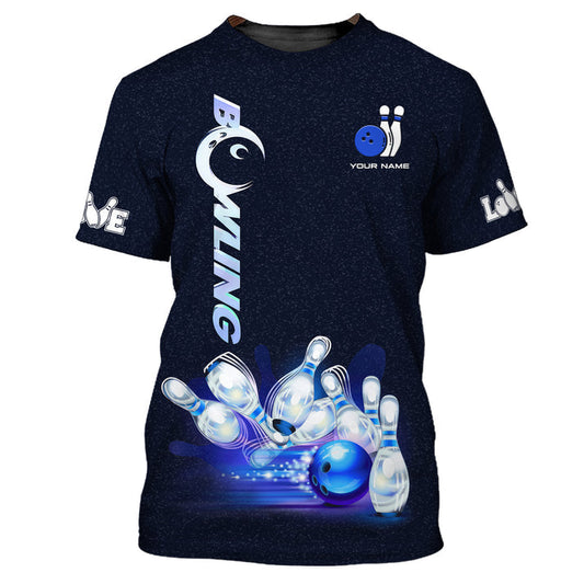 Cornbee Custom Name Bowling Sport Galaxy 3D Unisex Shirt