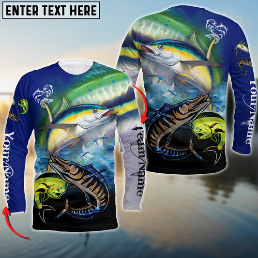 Cornbee Fishing Mahi-mahi, Wahoo, Tuna Sport Jersey Customize Name And Team Name 3D Shirts