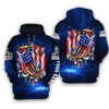 Cornbee Personalized Bass Fishing 3D American Flag Patriotic Shirts