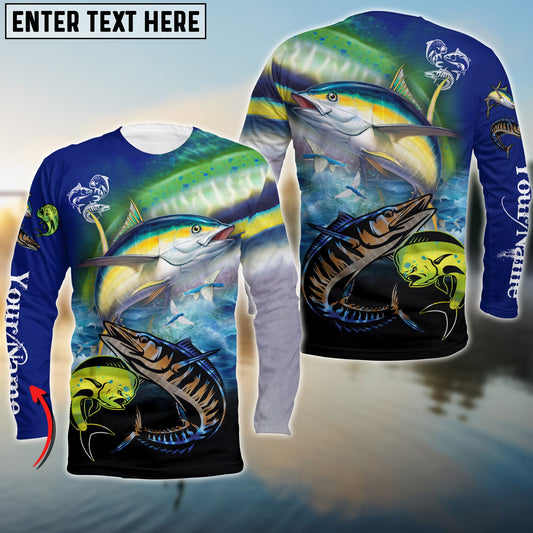 Cornbee Mahi-mahi, Wahoo, Tuna Customize Name 3D Shirts