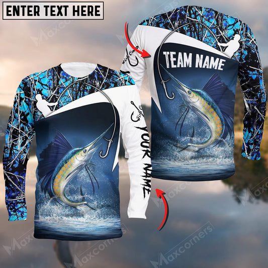 Cornbee Sailfish Fishing Customize Name 3D Shirts