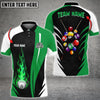 Cornbee Billiards Ball Colourful Personalized Text 3D Polo Shirt