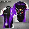 Cornbee Billiards Ball Colourful Personalized Text 3D Polo Shirt