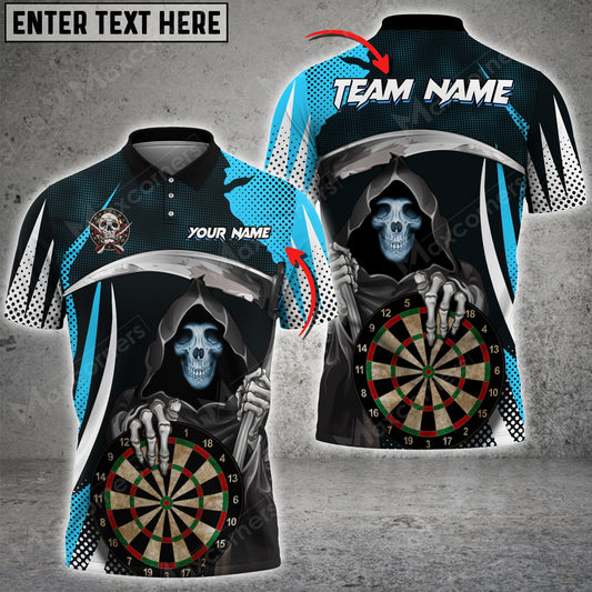 Cornbee Personalized Your Name, Team Name Dart Skull  3D Shirt