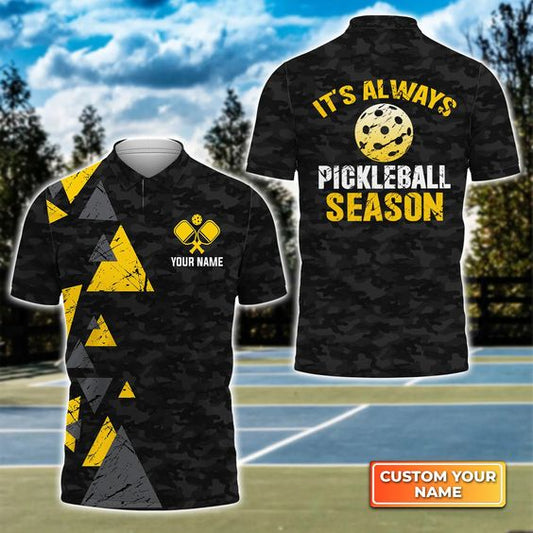 Cornbee Personalized Name Pickleball 3D Polo Shirt