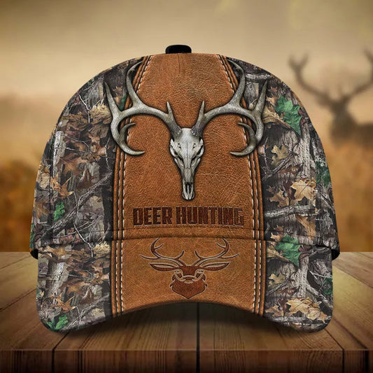 Cornbee Premium Skull Deer Hunting Printed Multicolor Personalized 3D Hat