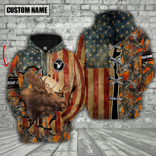 Cornbee Custom Name Moose Hunting Shirt 3D All Over Printed Clothes