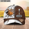 Cornbee Cross America Hunting Deer Zipper Leather Pattern Personalized Hats 3D Multicolored