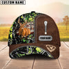 Cornbee Cross America Hunting Deer Zipper Leather Pattern Personalized Hats 3D Multicolored