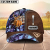 Cornbee Cross America Hunting Deer Zipper Leather Pattern Personalized Hats 3D Multicolored