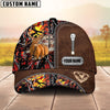 Cornbee Cross America Hunting Deer Zipper Leather Pattern Personalized Hats 3D Multicolored