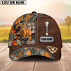 Cornbee Cross America Hunting Deer Zipper Leather Pattern Personalized Hats 3D Multicolored