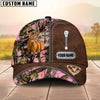 Cornbee Cross America Hunting Deer Zipper Leather Pattern Personalized Hats 3D Multicolored