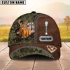 Cornbee Cross America Hunting Deer Zipper Leather Pattern Personalized Hats 3D Multicolored