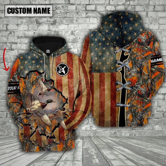Cornbee Custom Name Duck Hunting Shirt 3D All Over Printed Clothes