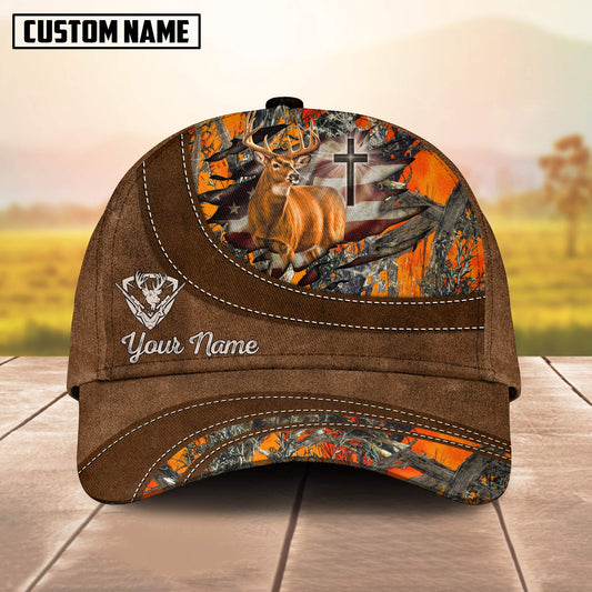 Cornbee Cross America Hunting Deer Personalized Hats 3D Multicolored