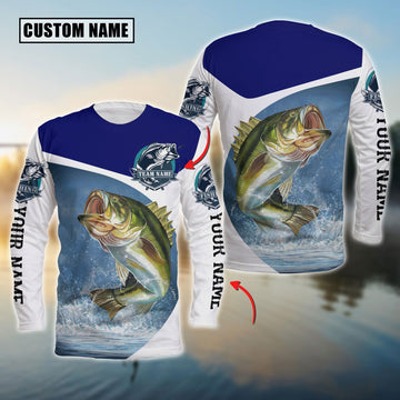 Cornbee Bass Fishing Customize Name 3D Shirts