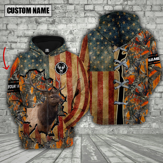 Cornbee Custom Name Elk Hunting Shirt 3D All Over Printed Clothes