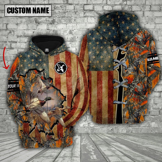 Cornbee Custom Name Duck Hunting Shirt 3D All Over Printed Clothes