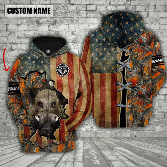 Cornbee Custom Name Boar Hunting Shirt 3D All Over Printed Clothes