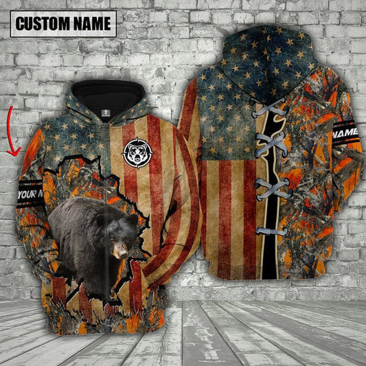 Cornbee Custom Name Bear Hunting Shirt 3D All Over Printed Clothes