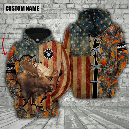 Cornbee Custom Name Moose Hunting Shirt 3D All Over Printed Clothes